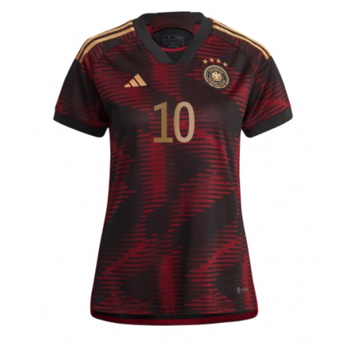 Tyskland Serge Gnabry #10 Bortedrakt Kvinner VM 2022 Kortermet